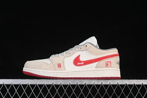All categories Air Jordan Jordan series basketball shoes Air Jordan 1 Low high-end customized low-top sneakers Air Jordan 1 Low AJ1 Joe 1 national trend new start good luck high-end customized low-top retro basketball shoes JY6988-139